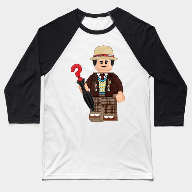 Lego Seventh Doctor Baseball T-Shirt by ovofigures